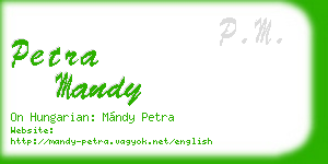 petra mandy business card